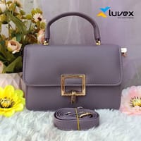 Premium Ladies Bag Square Lock- Purple_img_0