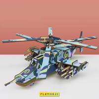 Kamov Ka-52 Alligator- 3D Wooden DIY Model_img_1