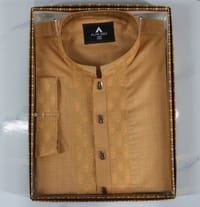 Golden Brown Embroidered Panjabi_img_0