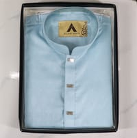 Sky Blue Jacquard Panjabi – Subtle & Sophisticated_img_0