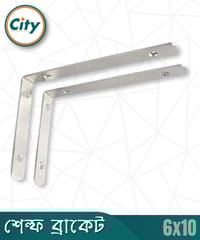 ২ পিস ৬x১০ ইঞ্চি এল আকৃতির স্টেইনলেস স্টিলের কর্নার ব্রেস অ্যাঙ্গেল ব্র্যাকেট_img_0
