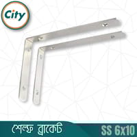 ২ পিস ৬x১০ ইঞ্চি এল আকৃতির স্টেইনলেস স্টিলের কর্নার ব্রেস অ্যাঙ্গেল ব্র্যাকেট_img_1