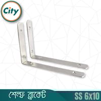 ২ পিস ৬x১০ ইঞ্চি এল আকৃতির স্টেইনলেস স্টিলের কর্নার ব্রেস অ্যাঙ্গেল ব্র্যাকেট_img_2
