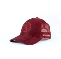 Iconic Maroon Suede Trucker Cap_img_0