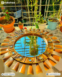 23/23'' size black stick circle mirror_img_1