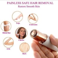 Ladies Hair Trimmer Rechargeable Face Hair Removal Women Painless Facial Hair Remover Ladies Trimmer Shaver Razor Machine - FLWWT_img_3