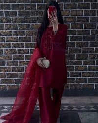 Red Wine Three Pc set_img_0