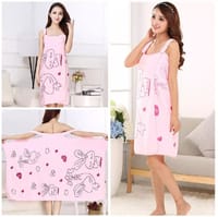 Women Shower Towel Bathrobe Women Robes Quick Dry Microfiber Wearable Soft Wrap Spa Beach Body Shower Bathrobe Nightwear_img_0