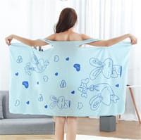 Women Shower Towel Bathrobe Women Robes Quick Dry Microfiber Wearable Soft Wrap Spa Beach Body Shower Bathrobe Nightwear_img_8