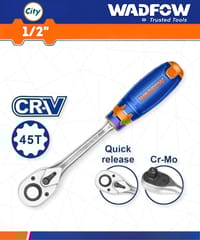 ১/২" র‍্যাচেট রেঞ্চ ১০ ইঞ্চি রাবার গ্রিপ হ্যান্ডেল সহ WADFOW WRW1212_img_0
