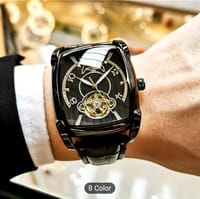 AOKULASIC Men's Vintage Automatic Tourbillon Skeleton Watch_img_1