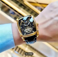 AOKULASIC Men's Vintage Automatic Tourbillon Skeleton Watch_img_3