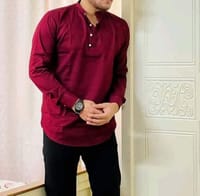 Premium maroon katua for men_img_1