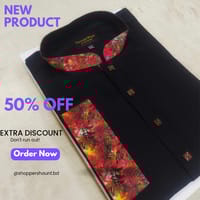 Premium Cotton Contrast Panjabi for Eid (Gulabi Black Beauty)_img_0