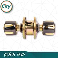 উচ্চ সুরক্ষা রাউন্ড লক ব্ল্যাক গোল্ড রঙের কামরাঙ্গা মডেল সর্বজনীন কাঠের দরজার লক Door Lock_img_3