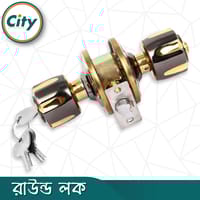 উচ্চ সুরক্ষা রাউন্ড লক ব্ল্যাক গোল্ড রঙের কামরাঙ্গা মডেল সর্বজনীন কাঠের দরজার লক Door Lock_img_5