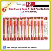 Good Luck DF Ball Pen Red ink 0.6mm (12 Pcs pouch)_img_0