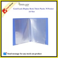 Good Luck Display Book 30 pocket Thick Plastic File Folder Display Presentation Book, A4 Size Random color 1pcs_img_2