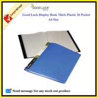 Good Luck Display Book 30 pocket Thick Plastic File Folder Display Presentation Book, A4 Size Random color 1pcs_img_0