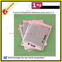 Crystal Cellophane poly adhesive poly size 6x7 inch 1 kg_img_1