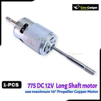 775 12V DC Fan Motor with Long Shaft & Double Threaded Coupler_img_1