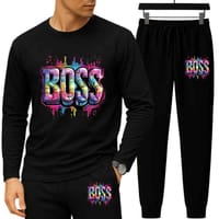 Long Sleeve Drop Shoulder Tshirt & Trouser Set_img_11