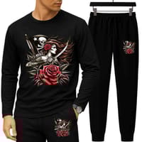 Long Sleeve Drop Shoulder Tshirt & Trouser Set_img_14