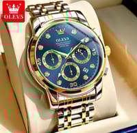 O'levs Watches for Men Diamond Business Dress Analog Quartz Stainless Steel Date Luxury Casual Fashion Wrist Watch Waterproof Luminous_img_0
