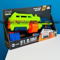 Flame Shooting Game Toy Gun With 12 Eva Soft Bullet_img_1