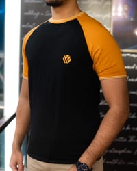 FYN TS 01 Premium Raglan Cut T-shirt Black & Sudan Brown_img_2