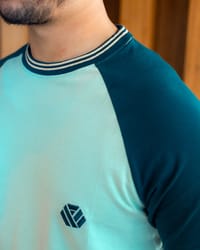 FYN TS 01 Premium Raglan Cut T-shirt Sky Blue & Sailor Blue_img_2