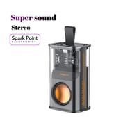 RECCI RSK-W30 Transparent Wireless Speaker with RGB Light- Black Color_img_0