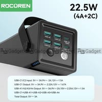 Rocoren 50,000mAh 22.5W Power Bank With Fast Charging 6 Ports USB + Type-C Powerbank With Flashlight_img_0