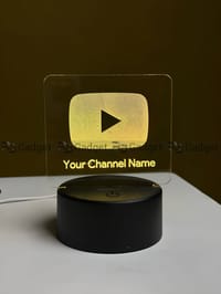 Customizable Youtube Logo Design Acrylic Multicolor Night Lamp_img_0