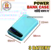 Portable Stylish First Charging Power Bank Case White (Use 3 Piece's 18650 Battery)_img_1