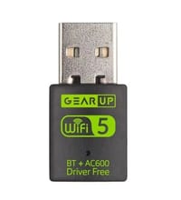 600Mbps Dual Band WiFi + Bluetooth Adapter For Windows PC/Laptop- (Driver Free Version, WiFi Hotspot Supported, 2.4GHz + 5GHz)_img_0