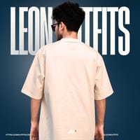 Men’s Oversized Heavyweight Drop Shoulder T-Shirt in Cream._img_2