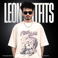 Men’s Oversized Heavyweight Drop Shoulder T-Shirt in Cream._img_0