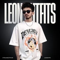 Men’s Oversized Heavyweight Drop Shoulder T-Shirt in White._img_2