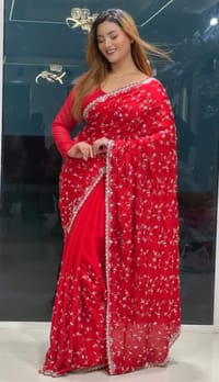 Chinigura Georgette Sequences Embroidery Sharee_img_0