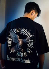 'LEON DRIP' Oversized Heavyweight Drop Shoulder T-Shirt_img_2