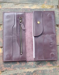 KROYSHALA 100% Premium Leather Long Wallet – Chocolate_img_2