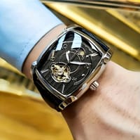 AOKULASIC Men's Vintage Automatic Tourbillon Skeleton Watch_img_5