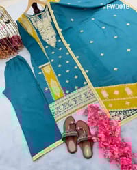 Indian Moslin Silk Georgette Embroidery Work_img_1