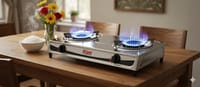 Kiam Gas Stove Stainless Steel-Double Burner- TSR 2050_img_1