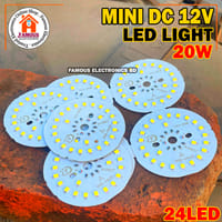 Solar DC 12V LED Lamp Plate 20W 24LED Round No Need Driver Smart Bulb Lamp For DIY Golden Color LED Floodlight Spotlight PCB Round shape DC 12 V LED Bulb Lamp Plate 20W Direct DC Led Light Plate_img_3