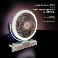 Portable 8″ Mini Rechargeable Battery Operated Fan with LED Light | Halima_img_1