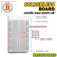 400 Point Breadboard Medium Size Solderless WHITE Prototyping Test Circuit Board Plug-In 400 Tie Points Pin For Arduino Project Board Cables Connectors DIY_img_1
