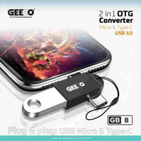 GEEOO GB8 2-in-1 Type-C & Micro USB OTG Converter | USB 3.0 Adapter_img_1