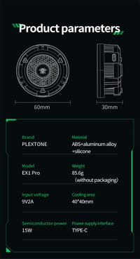 Plextone EX1 Pro 18w Mobile Phone Cooler Fan_img_9